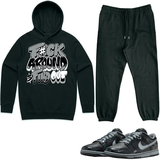 Berlin Dunks Sneaker Outfit - Hoodie & Jogger Sweat Suit - F#ck