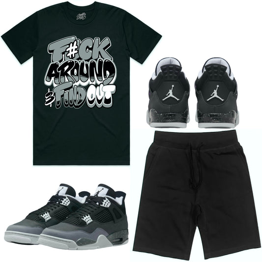 Fear 4s Sneaker Outfit - Shirt and Shorts - F#ck