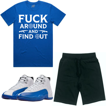 Blueberry 12s Sneaker Outfit - Shirt and Shorts - FAK47