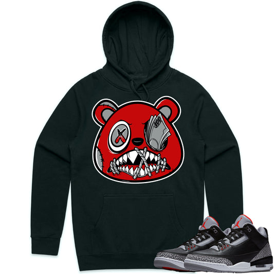 Black Cement 3s Hoodie to Match - Jordan 3 Sneaker Tees - Money Talks Baws