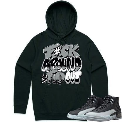 Wolf Grey 12s Hoodie to Match - Jordan 12 Baron Matching Hoodie - F#ck