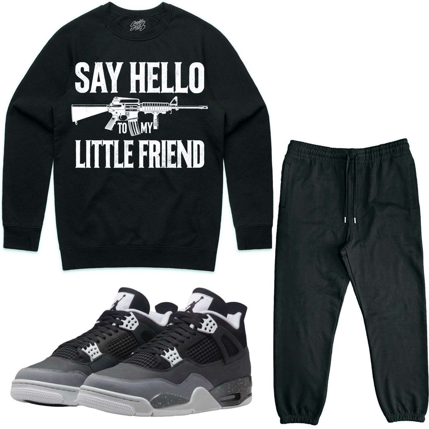 Fear 4s Sneaker Outfit - Sweater & Jogger Sweat Suit - Little Friend