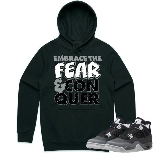 Fear 4s Hoodie to Match - Jordan 4 Sneaker Tees - Embrace Fear