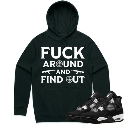 White Thunder 4s Hoodie to Match - Jordan 4 Sneaker Tees - FAK47