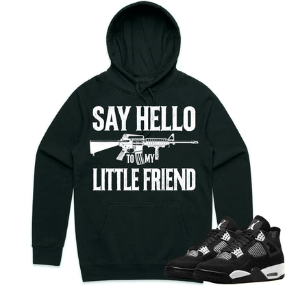 White Thunder 4s Hoodie to Match - Jordan 4 Sneaker Tees - Little Friend