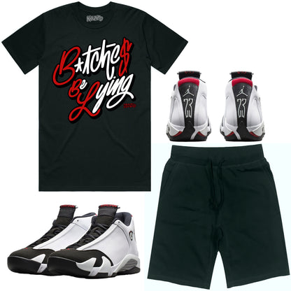 Black Toe 14s Sneaker Outfit - Shirt and Shorts - BBL