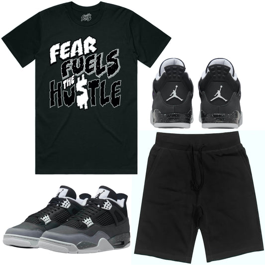 Fear 4s Sneaker Outfit - Shirt and Shorts - Fear Hustle