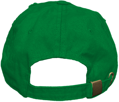 Blank Distressed Dad Hat Baseball Cap - Kelly Green