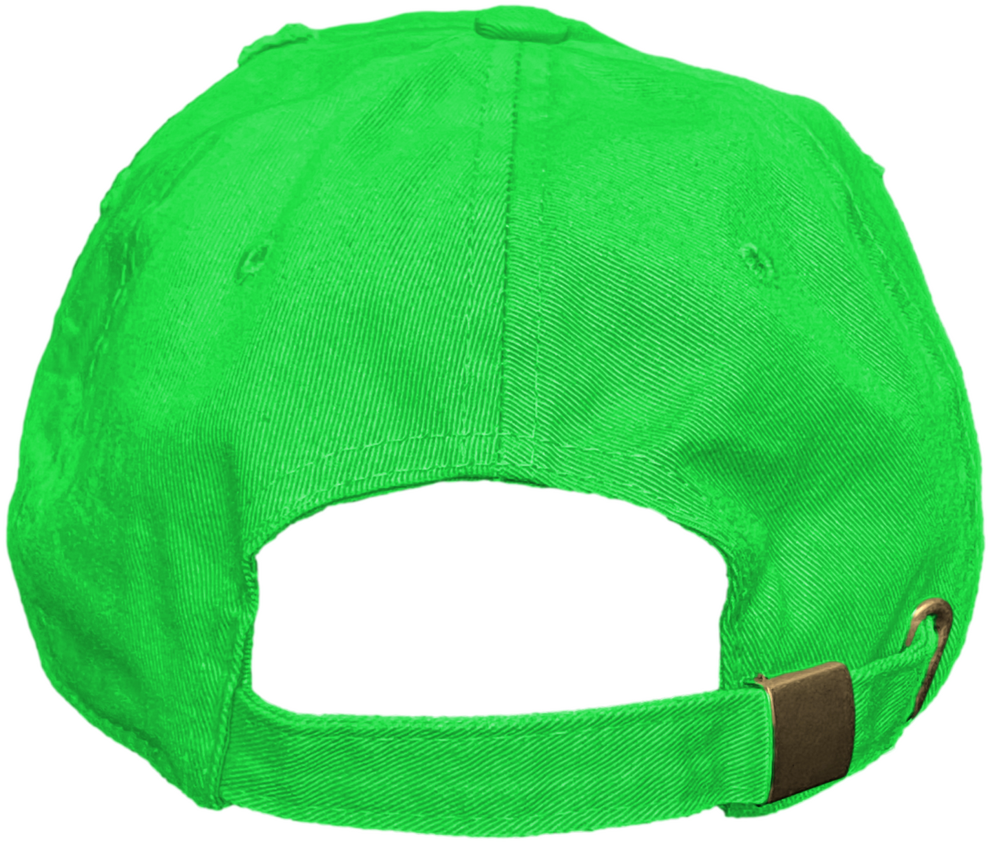 Blank Distressed Dad Hat Baseball Cap - Neon Green