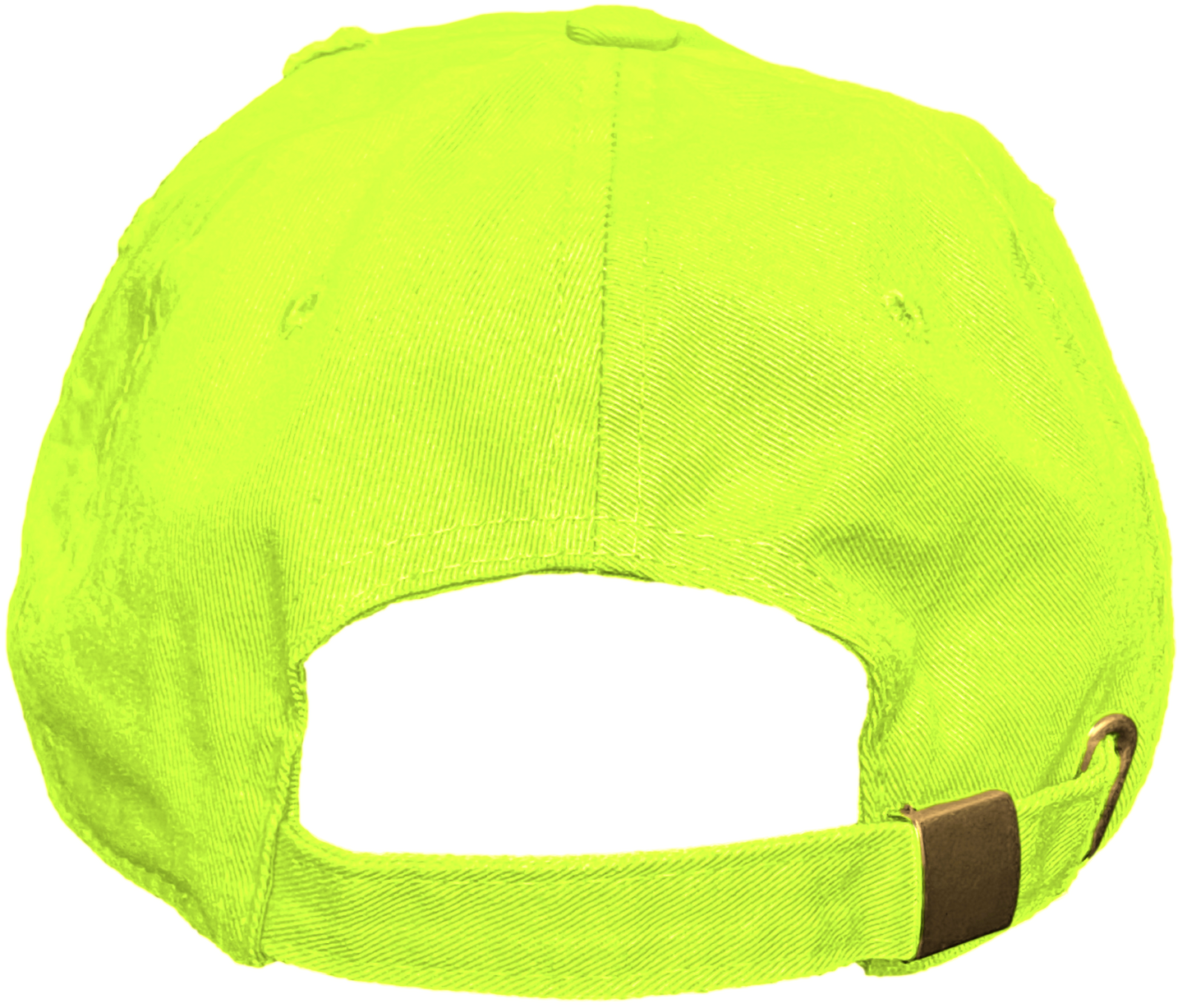 Blank Distressed Dad Hat Baseball Cap - Neon Yellow