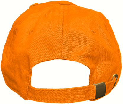 Blank Distressed Dad Hat Baseball Cap - Orange