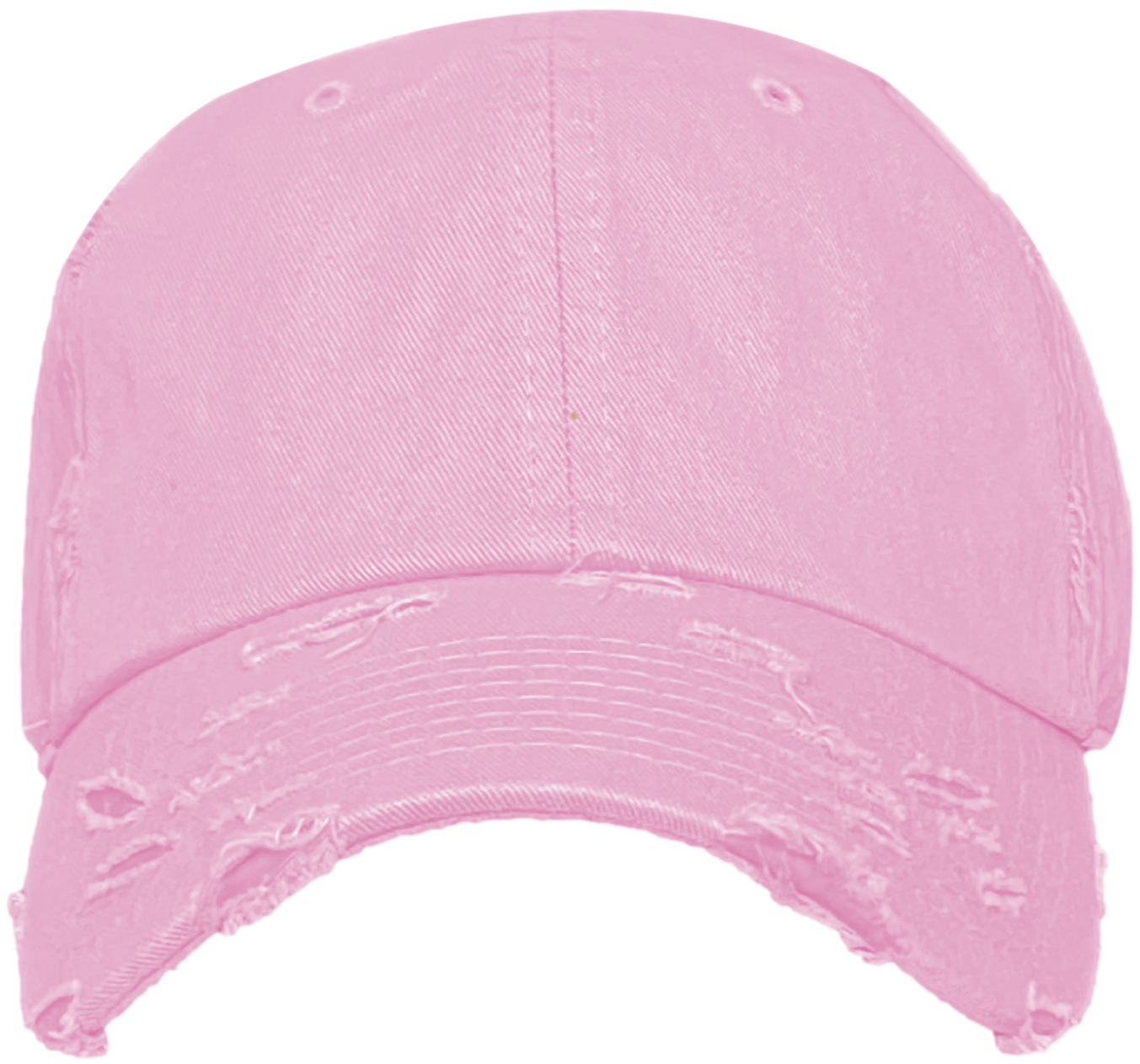 Blank Distressed Dad Hat Baseball Cap - Light Pink