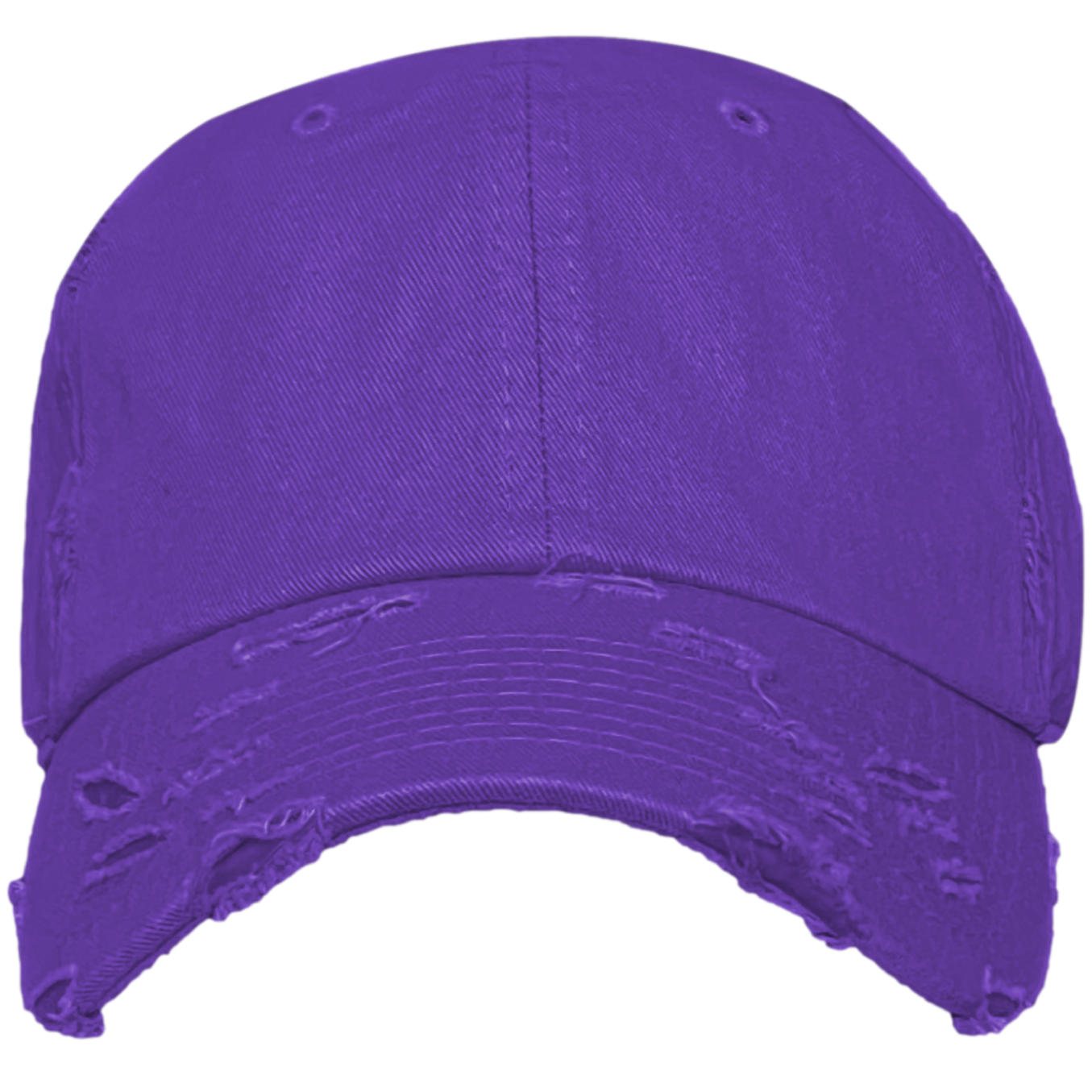 Blank Distressed Dad Hat Baseball Cap - Purple