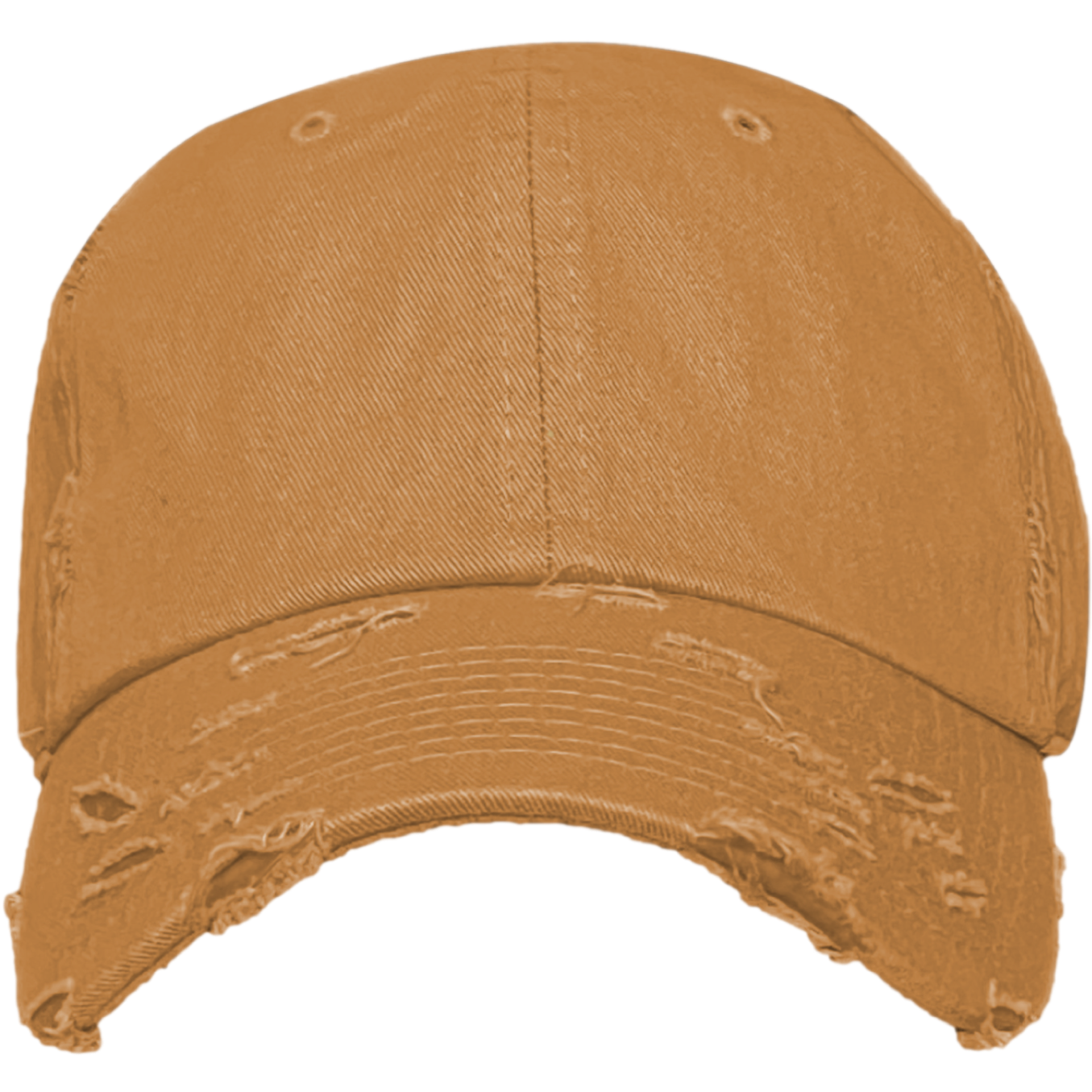 Blank Distressed Dad Hat Baseball Cap - Wheat