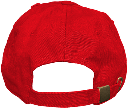 Blank Distressed Dad Hat Baseball Cap - Red