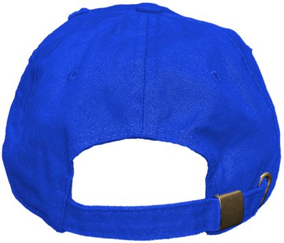 Blank Distressed Dad Hat Baseball Cap - Royal Blue