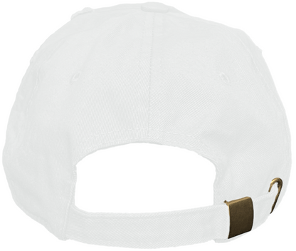 Blank Distressed Dad Hat Baseball Cap - White