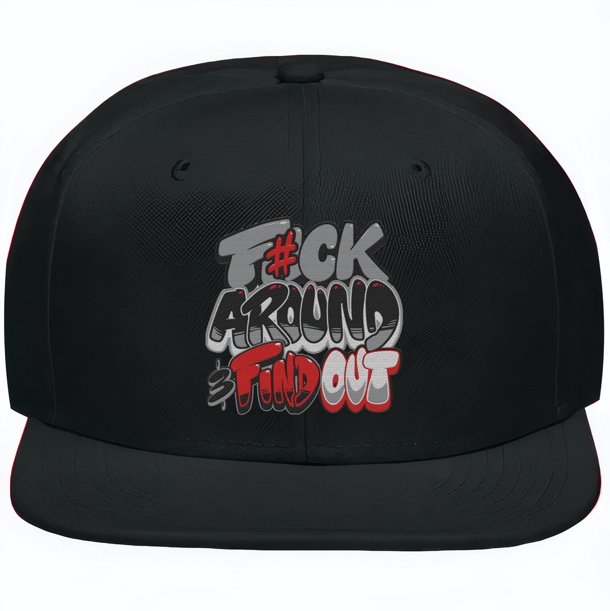 Black Metallic 5s Snapback Hat - Jordan 5 Hat to Match - F#ck