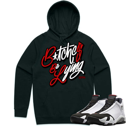 Black Toe 14s Hoodie to Match - Jordan 14 Sneaker Tees - BBL