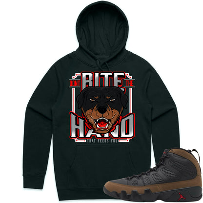 Olive 9s Hoodie to Match - Jordan 9 Sneaker Tees - Dont Bite