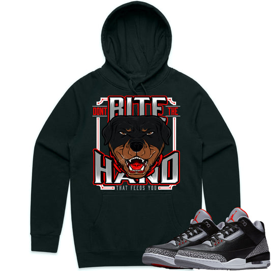 Black Cement 3s Hoodie to Match - Jordan 3 Sneaker Tees - Dont Bite