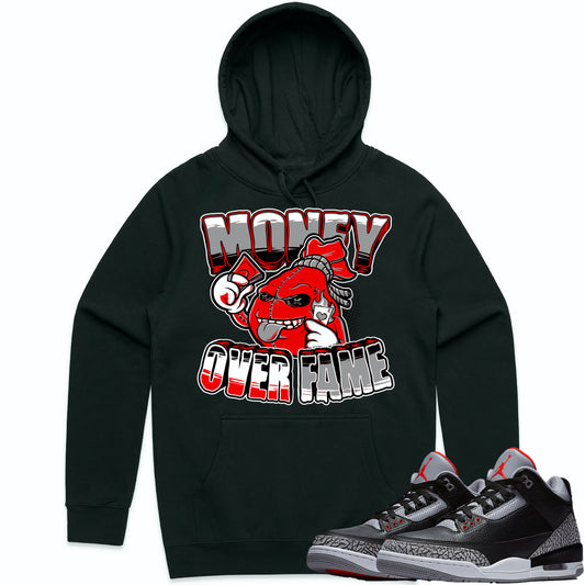 Black Cement 3s Hoodie to Match - Jordan 3 Sneaker Tees - Money Fame