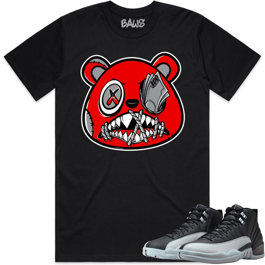 Wolf Grey 12s Shirt to Match - Jordan 12 Matching Sneaker Tees - Money Talks Baws