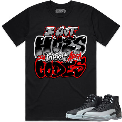 Wolf Grey 12s Shirt to Match - Jordan 12 Matching Sneaker Tees - Area Codes