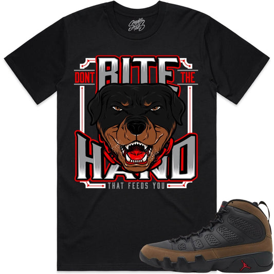 Olive 9s Shirt to Match - Jordan 9 Sneaker Tees - Dont Bite