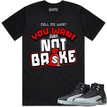 Wolf Grey 12s Shirt to Match - Jordan 12 Matching Sneaker Tees - Not Broke