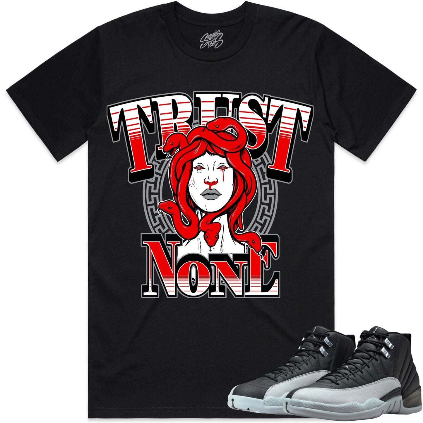 Wolf Grey 12s Shirt to Match - Jordan 12 Matching Sneaker Tees - Trust No One