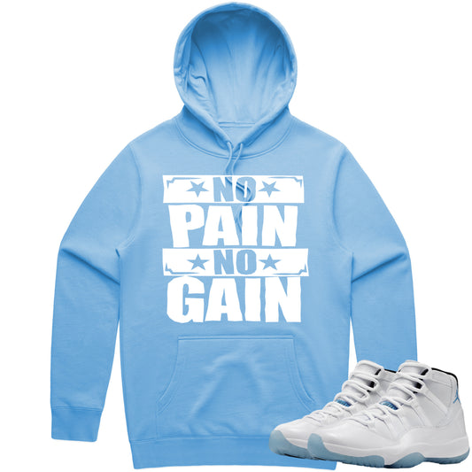 Jordan 11 Legend Blue Columbia 11s Hoodie to Match - No Pain