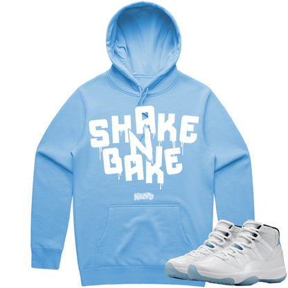 Jordan 11 Legend Blue Columbia 11s Hoodie to Match - Shake N Bake