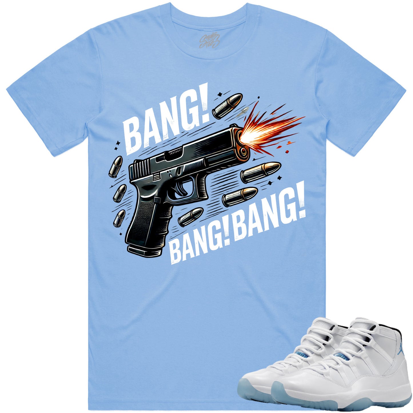 Jordan 11 Legend Blue Columbia 11s Sneaker Tees : Shirt to Match  Bang!