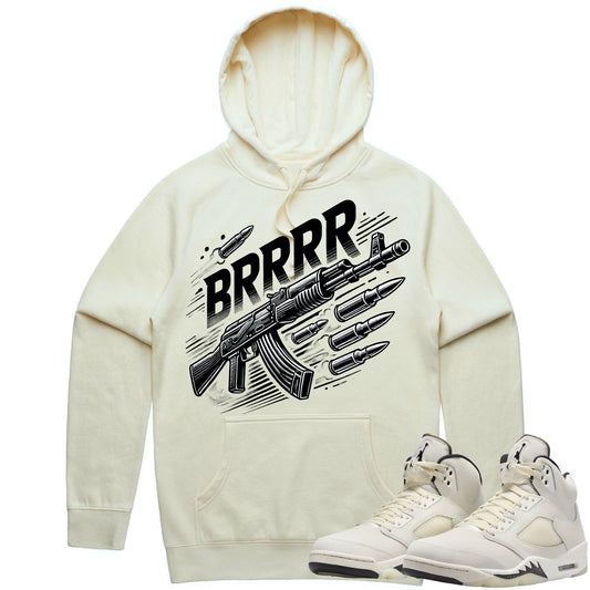 Sail 5s Hoodie to Match - Jordan 5 Sneaker Tees - Brrr