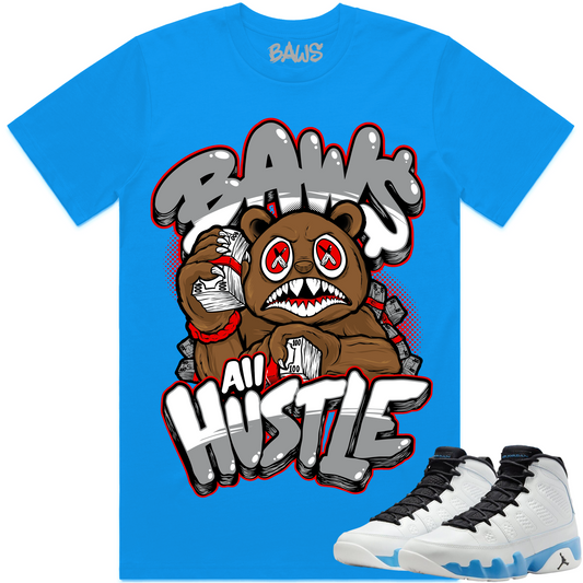 Powder Blue 9s Shirt to Match - Jordan 9 Sneaker Tees - Hustle Baws