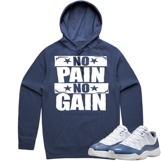 Jordan 11 Low Diffused Blue 11s Hoodie to Match - No Pain