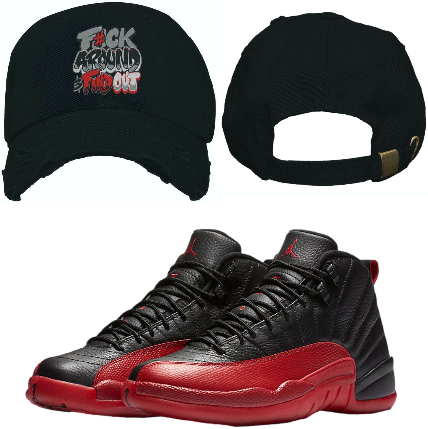 Jordan 12 Flu Game 12s Dad Hat to Match - F#ck