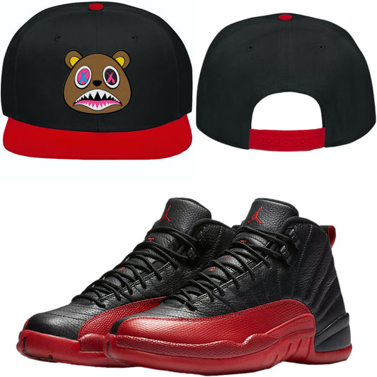 Flu Game 12s Snapback Hat - Jordan 12 Hat to Match - Crazy Baws