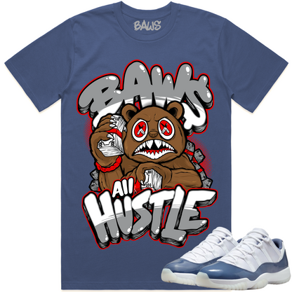 Diffused Blue 11 Shirt to Match - Jordan 11s Sneaker Tees - Hustle Baws