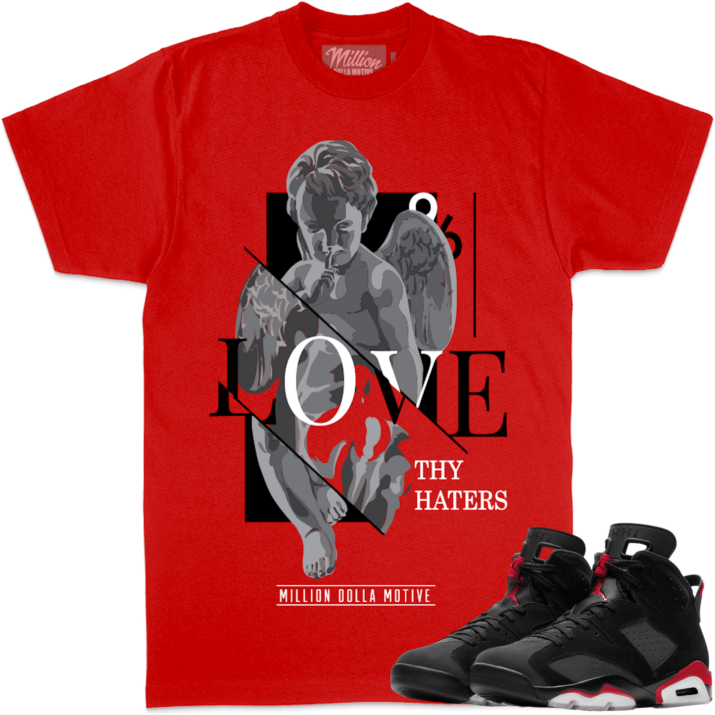 Bred 6s Shirt to Match - Jordan 6 Matching Sneaker Tees - Love Thy Haters