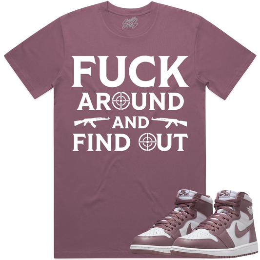 Mauve 1s Shirt to Match - Jordan 1 Sneaker Tees to Match - FAK47