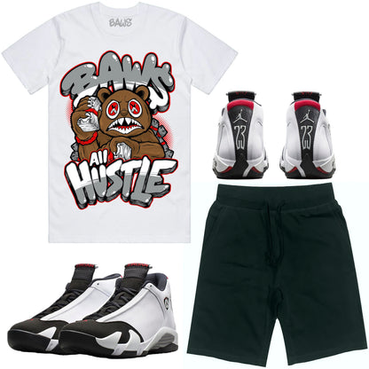 Black Toe 14s Sneaker Outfit - Shirt and Shorts - Hustle Baws