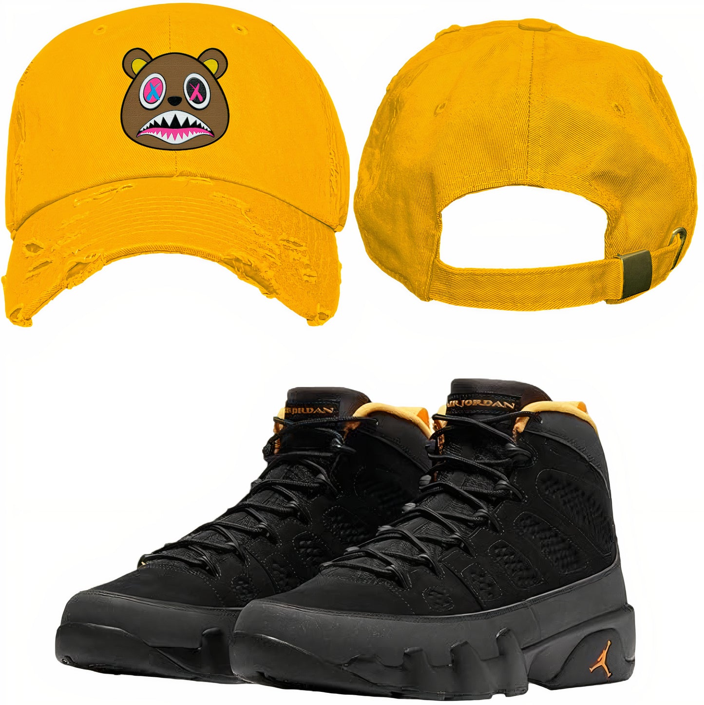 Jordan 9 University Gold 9s Dad Hat to Match - Crazy Baws