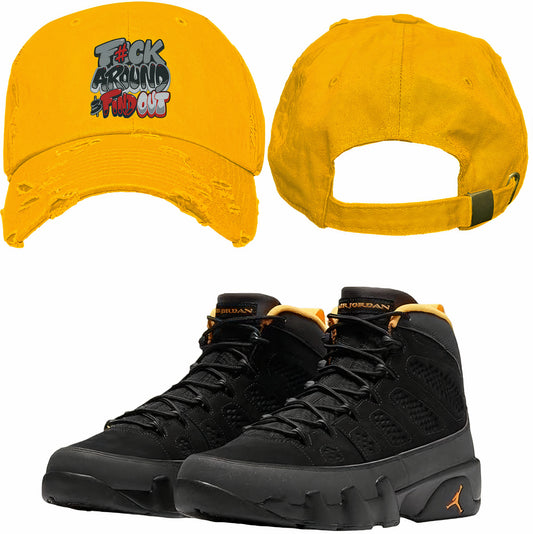 Jordan 9 University Gold 9s Dad Hat to Match - Red F#ck