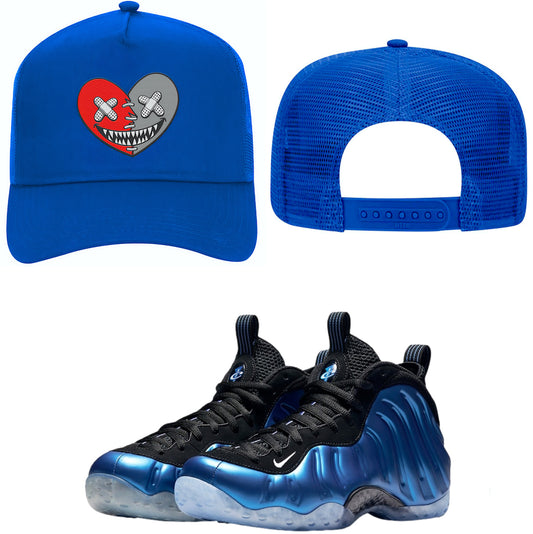 International Blue Foamposites Trucker Hat to Match - Heart Baws