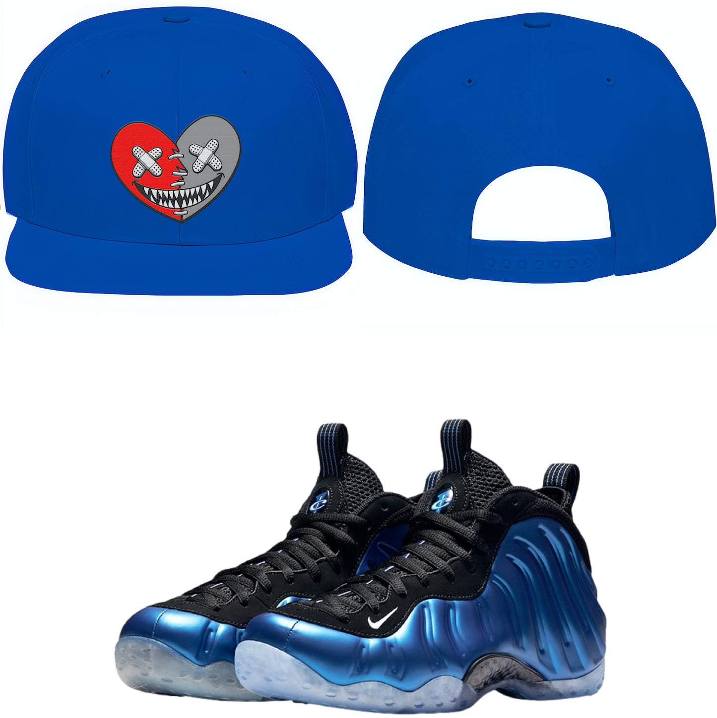 International Blue Foamposites Snapback Hat to Match - Heart Baws