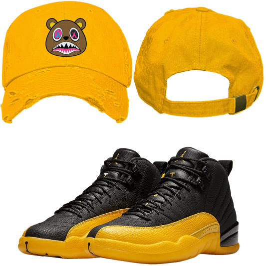 Jordan 12 University Gold 12s Dad Hat to Match - Crazy Baws