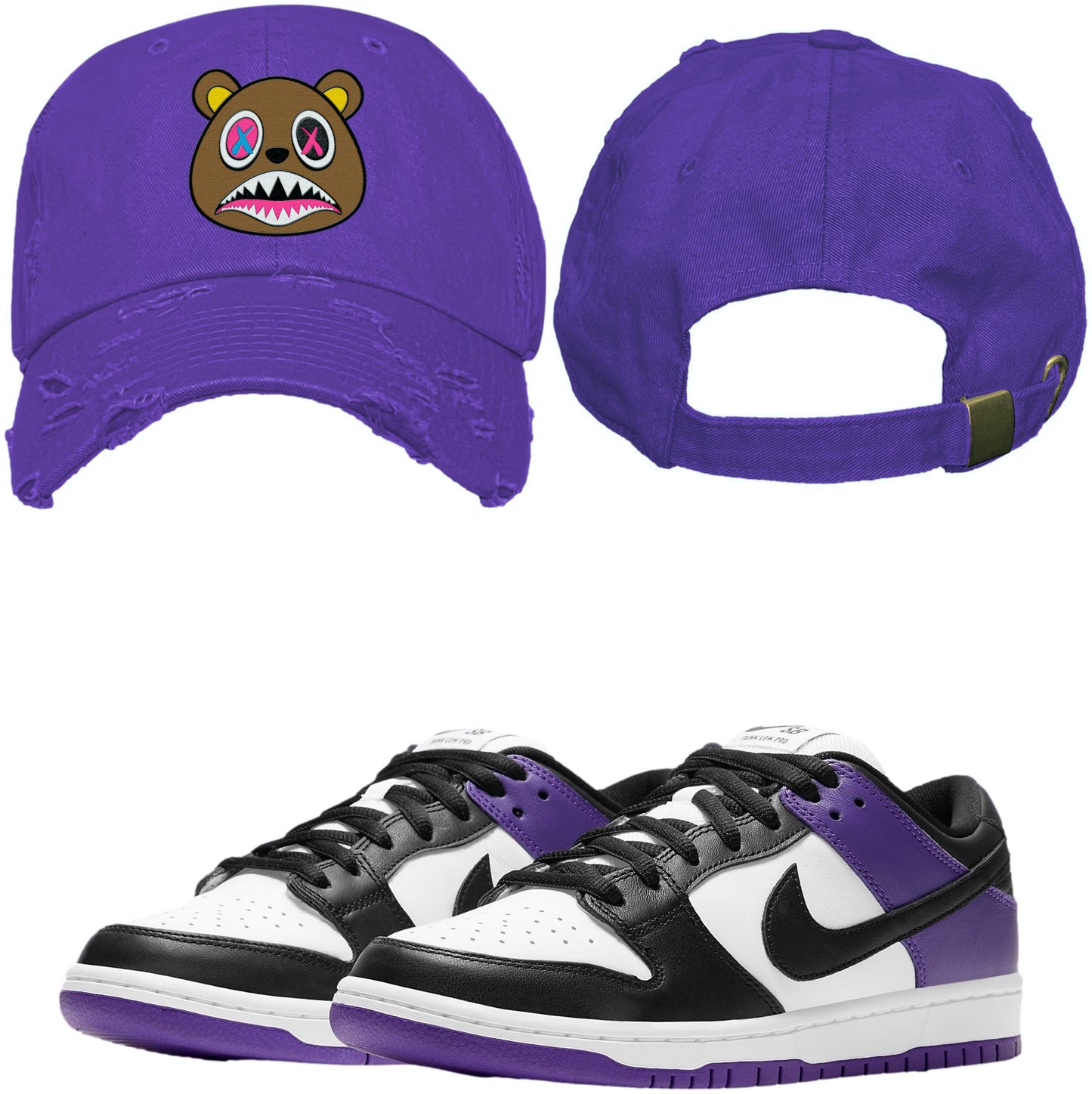 Court Purple Dunks Dad Hat to Match - Crazy Baws