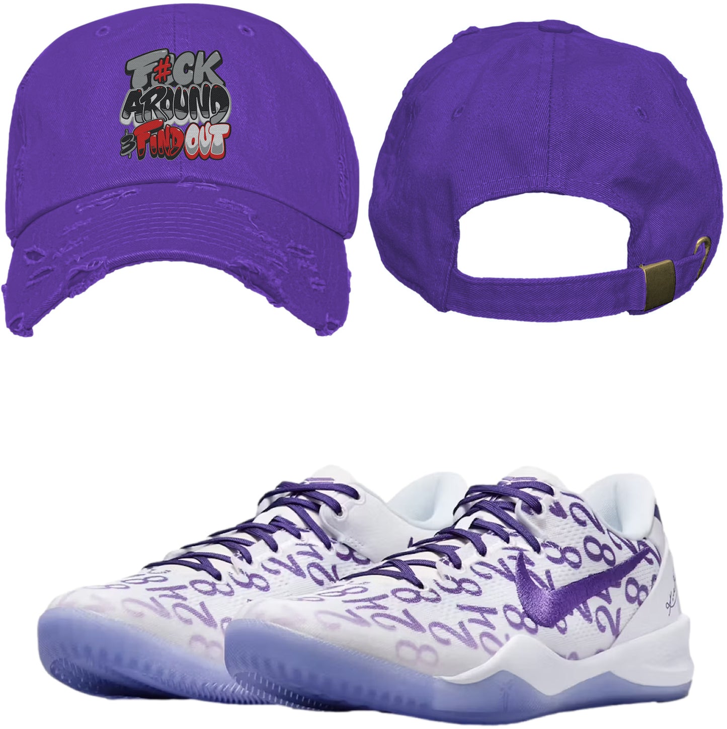 Kobe 8 Court Purple Dad Hat to Match - F#ck